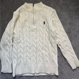 Polo by Ralph Lauren Women’s Cable-Knit quarter-Zip Sweater